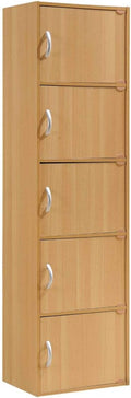 Black 5-Shelf Bookcase Cabinet H11546