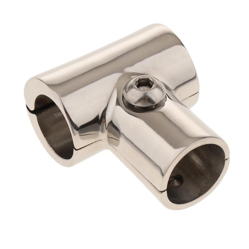 4pcs 22mm 90 Degree 3 Way Elbow Boat Deck Handrail Rail Tee Fittings R83982
