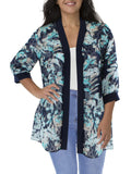 Printed Duster Open-Front Blazer E309