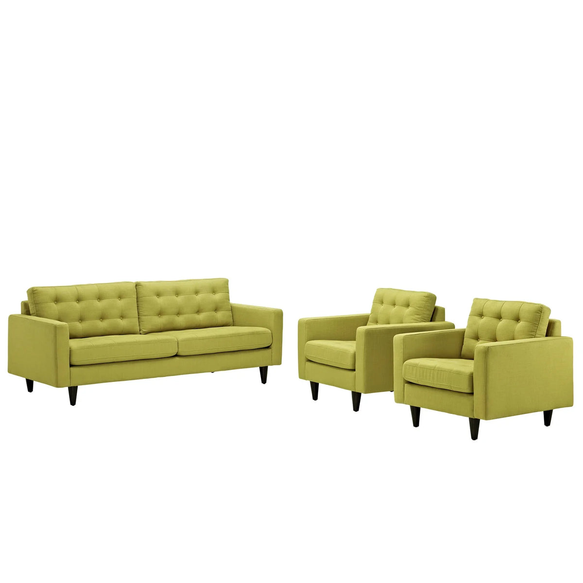 Sofa and Armchairs Set of 3 in Wheatgrass Z42201