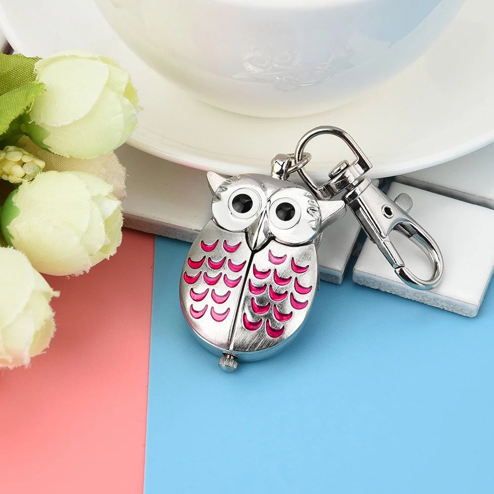Owl Watch Clip Pocket Keychain G7886
