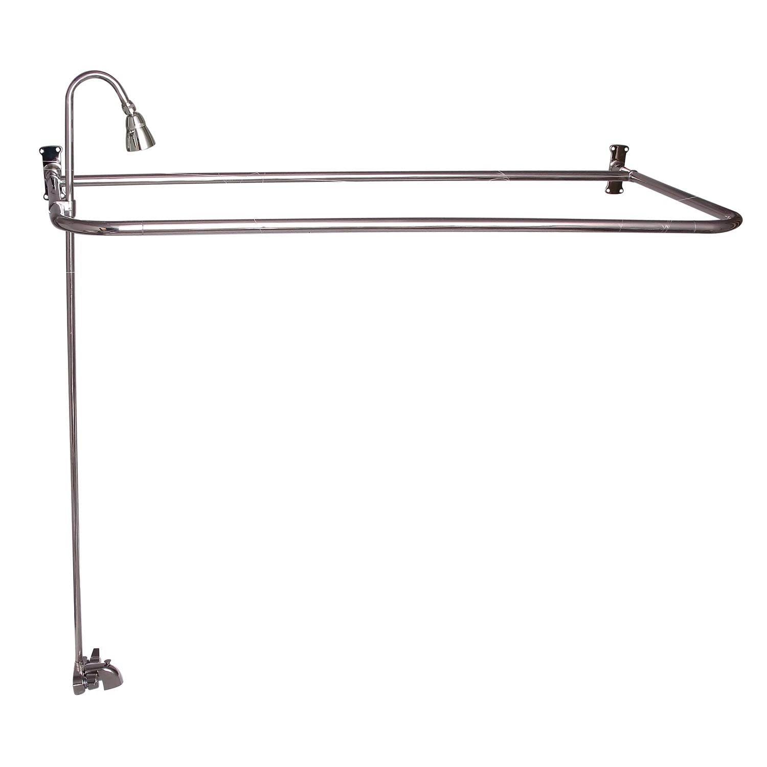 Polished Nickel Shower with D-rod, Faucet, Riser X902457