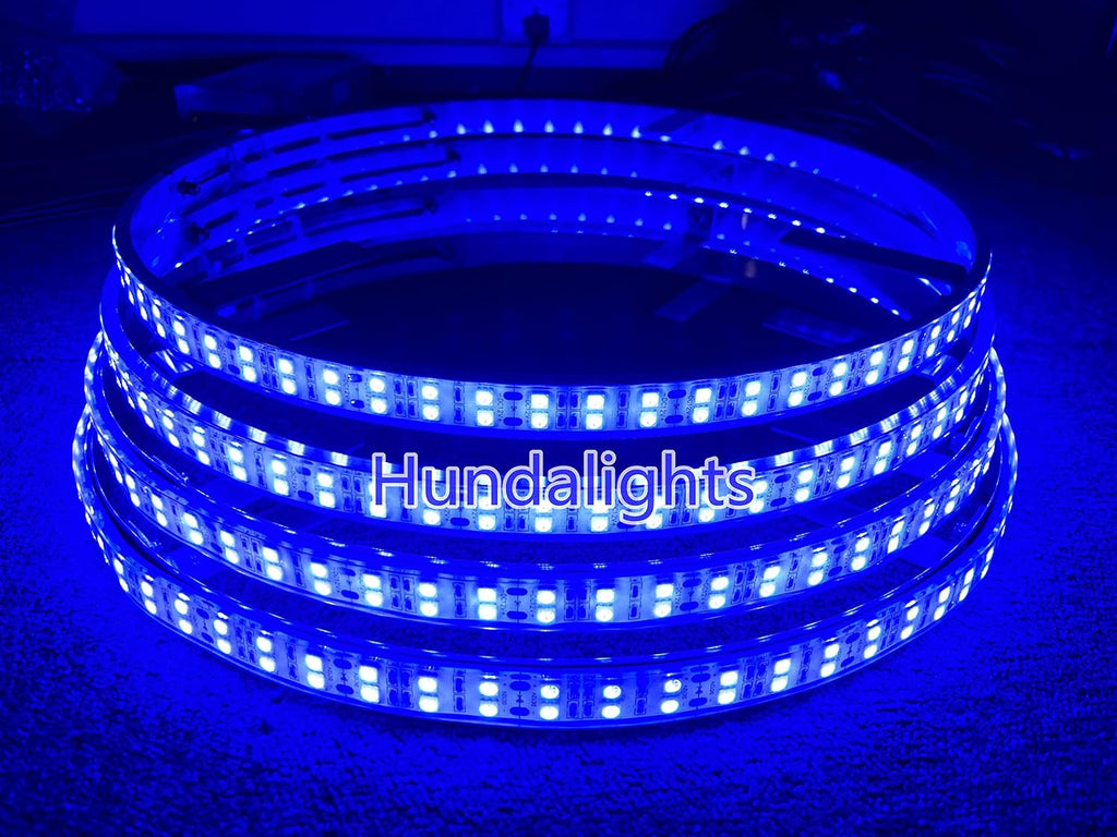 15.5 IP68 Brightest BLUE DOUBLE ROW LED Wheel Rim Lights N229