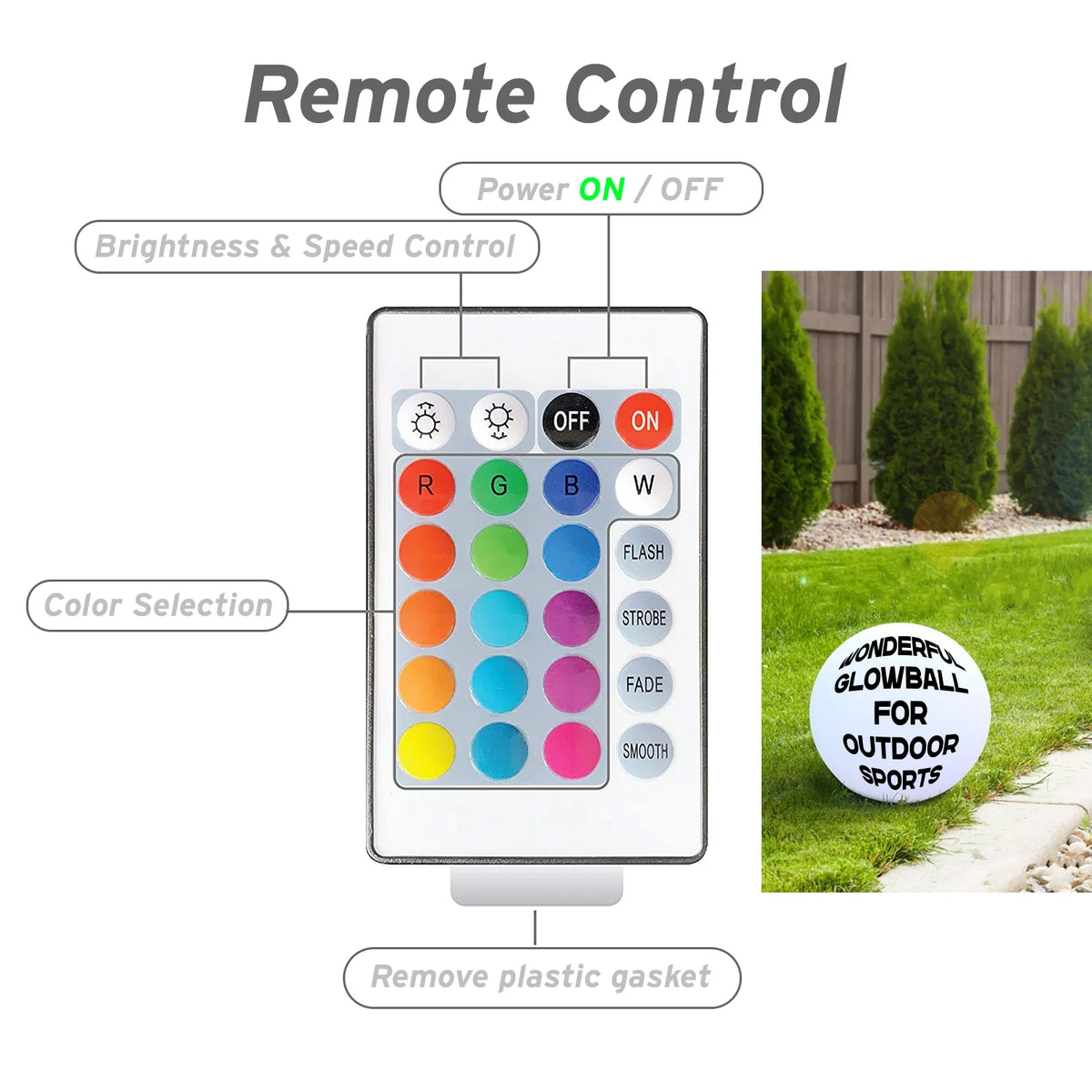 LED Beach Ball Pool Toy with Remote Control Z17121