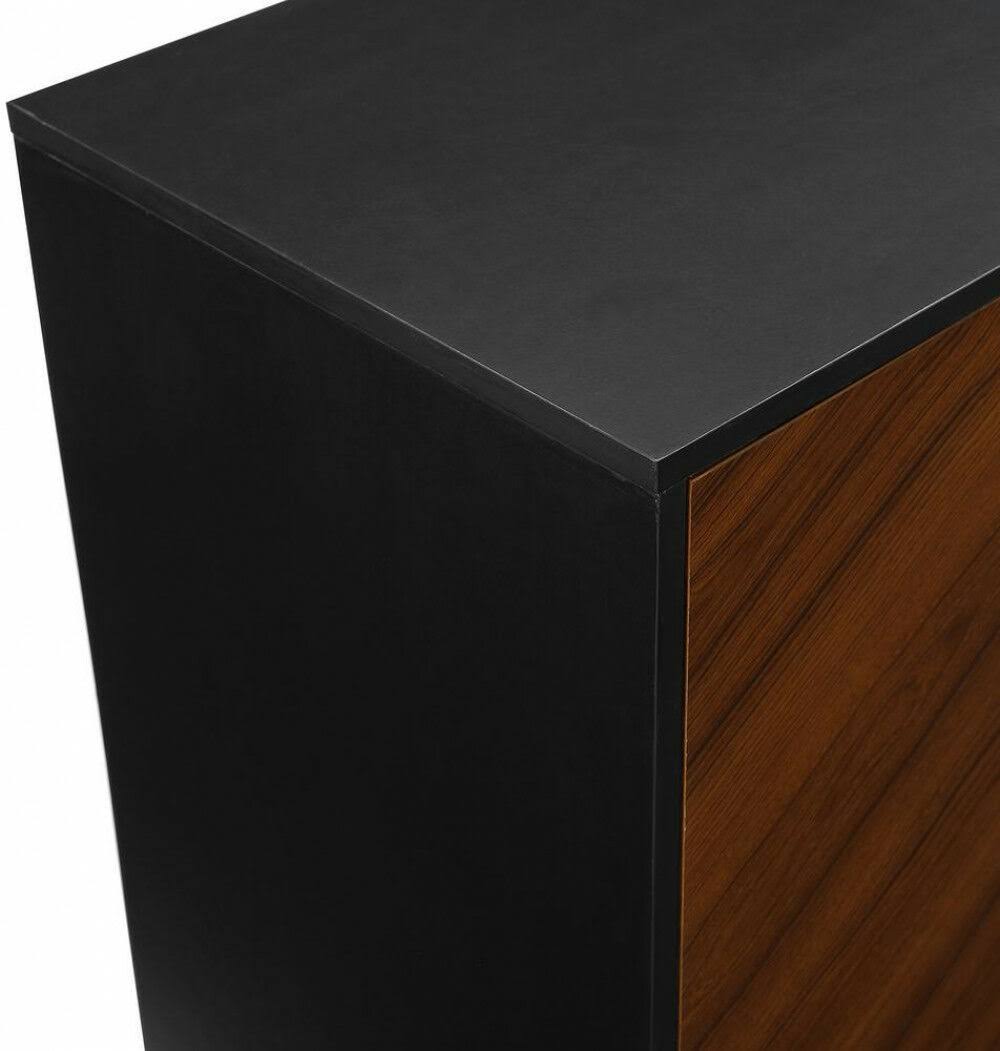 Solid Black Bookmatch Asymmetrical Y427
