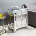 Mirrored Wood Cabinet with Drawers and Cabinet S44590