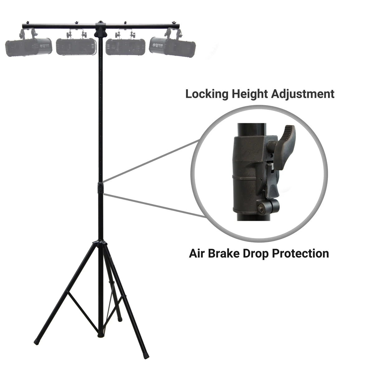 Pro DJ Lighting Tripod & T-Bar Light Stand T422542