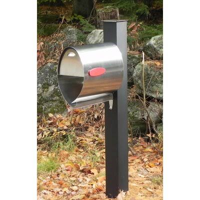 Black Post Mounted Mailbox H114