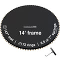 14' Round Frame Trampoline Jumping Mat with 72 Rings T8516