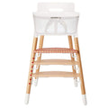 White Wooden Adjustable High Chair with Tray X271