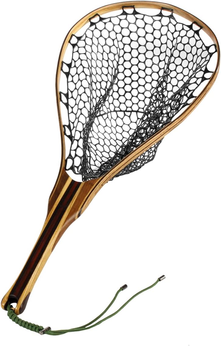 Black Aluminum Alloy Frame Fly Fishing Landing Net with Rubber Mesh Pack of 2 Q758275