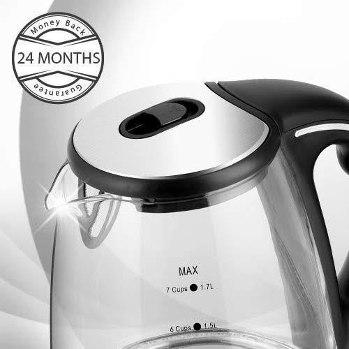 1500W 1.8 Quarts Electric Kettle with Borosilicate G913383
