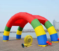 Inflatable Rainbow Twin Arches Wedding Arch Double Stander 26*13ft with Blower U31500