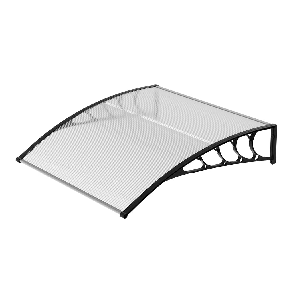 Black Polycarbonate Window Awning and Door Canopy Y242