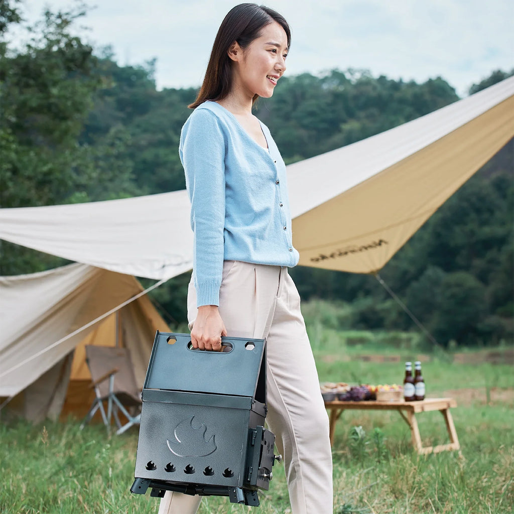 Portable Wood Burning Camp Tent with Chimney E34401