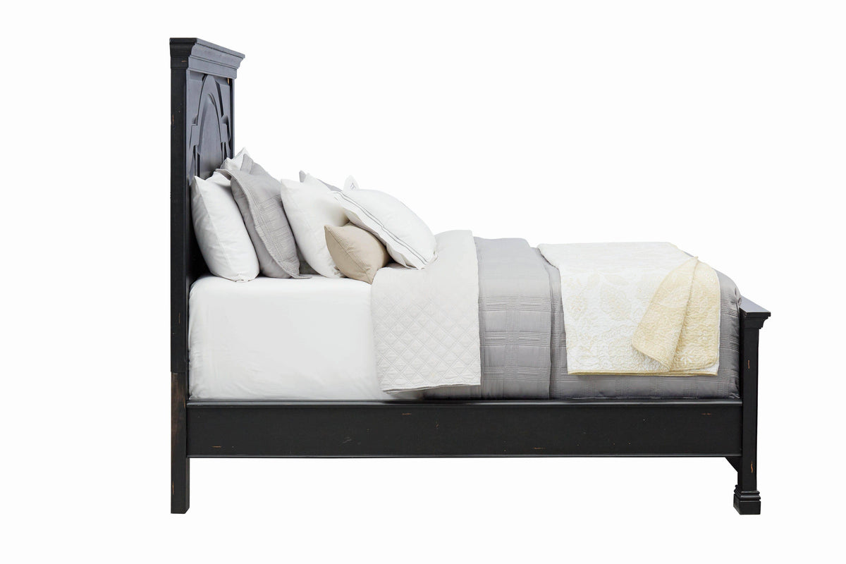 Vintage Black Eastern King Size Bed T757