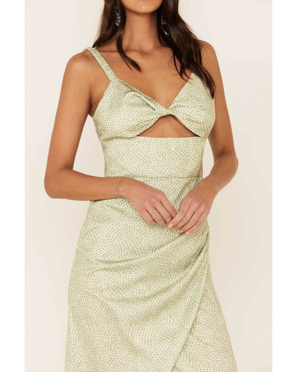 Sage Amy Dot Midi Dress X-Small X6191