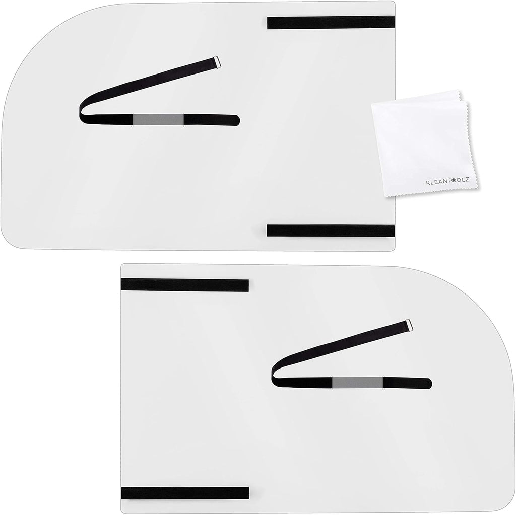Adjustable Plexiglass Car Sneeze Guard Barrier with Microfiber Cloth V216