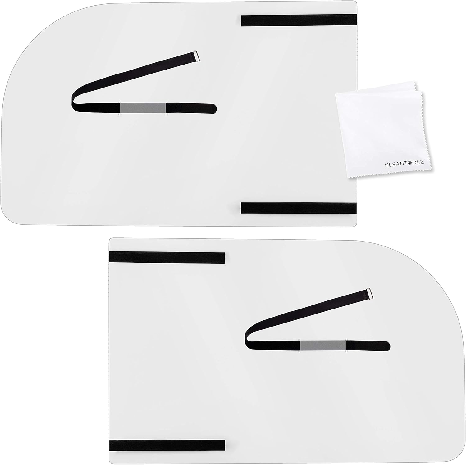 Adjustable Plexiglass Car Sneeze Guard Barrier with Microfiber Cloth V216