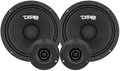 Mid and High Complete Package 2X Midrange Loudspeaker 6.5 and 2X Aluminum Super Bullet Tweeter 1 Built in Crossover Door Speakers Q18303