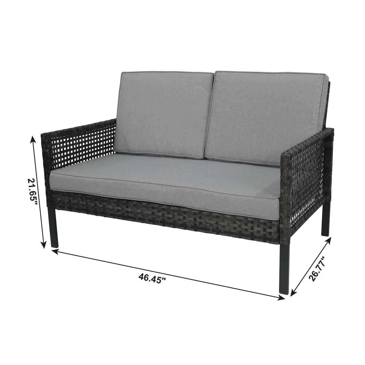4Pcs Outdoor Patio Wicker Furniture Set I2581