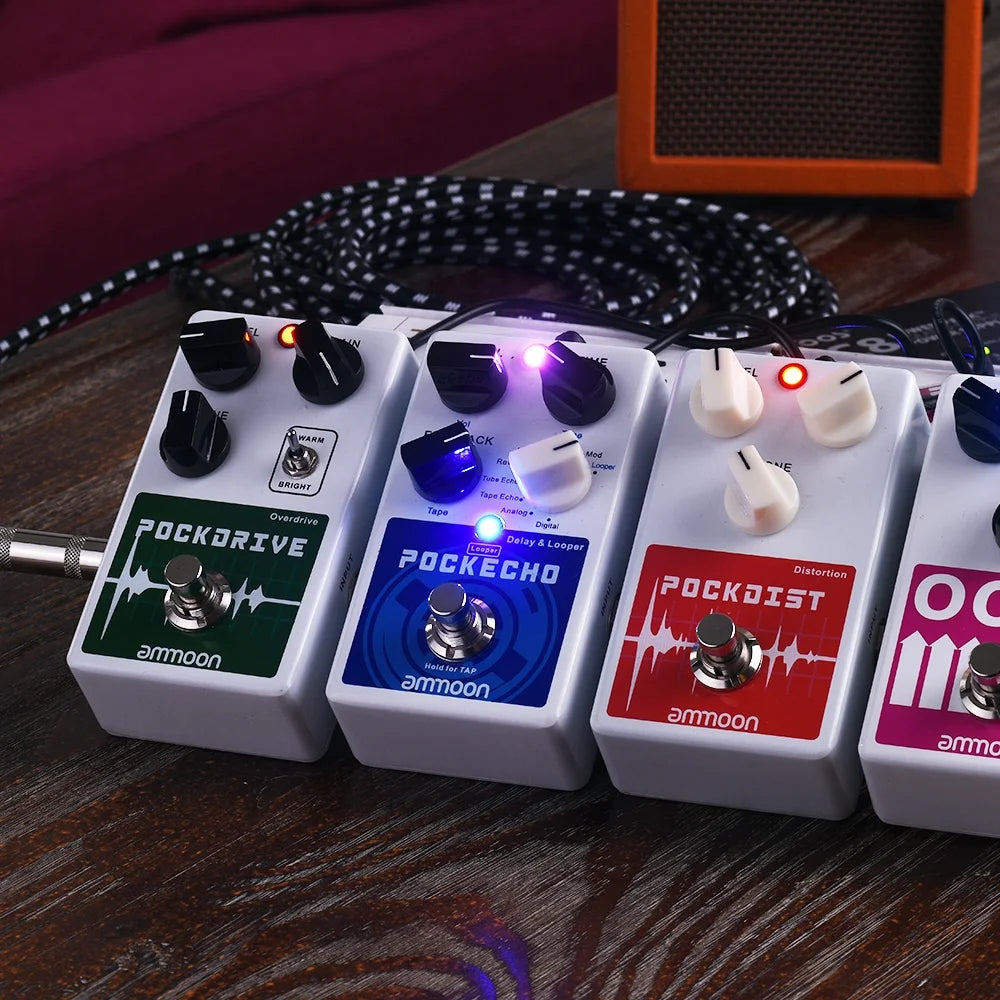 Delay & Looper Effect Pedal, 8 Delay Effects, 300s Loop Time, Tap Tempo, True Bypass E834