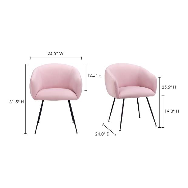 Pink Dining Chair Y587054
