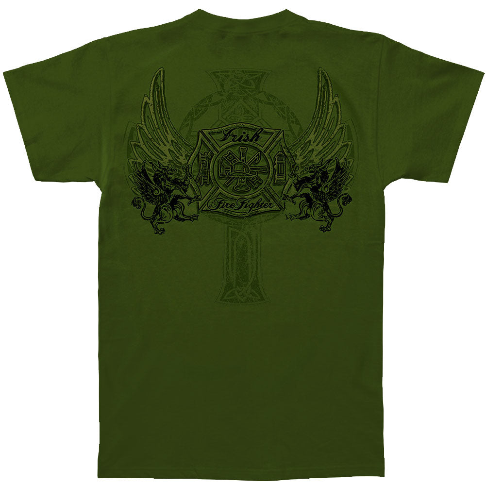 Military Green Cotton Firefighter T-Shirt I83992