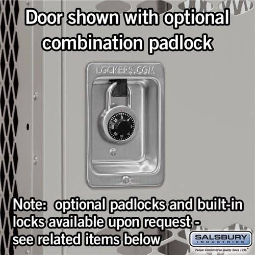 12x22 Wide Double Tier Vented Metal Locker Gray P6766