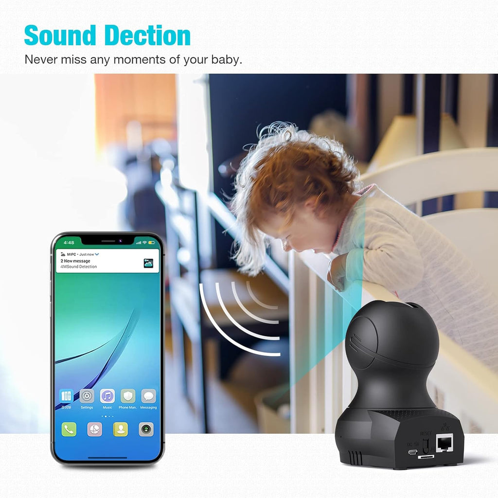 2K Indoor Pet Camera with Phone APP, Pack of 2 D224468