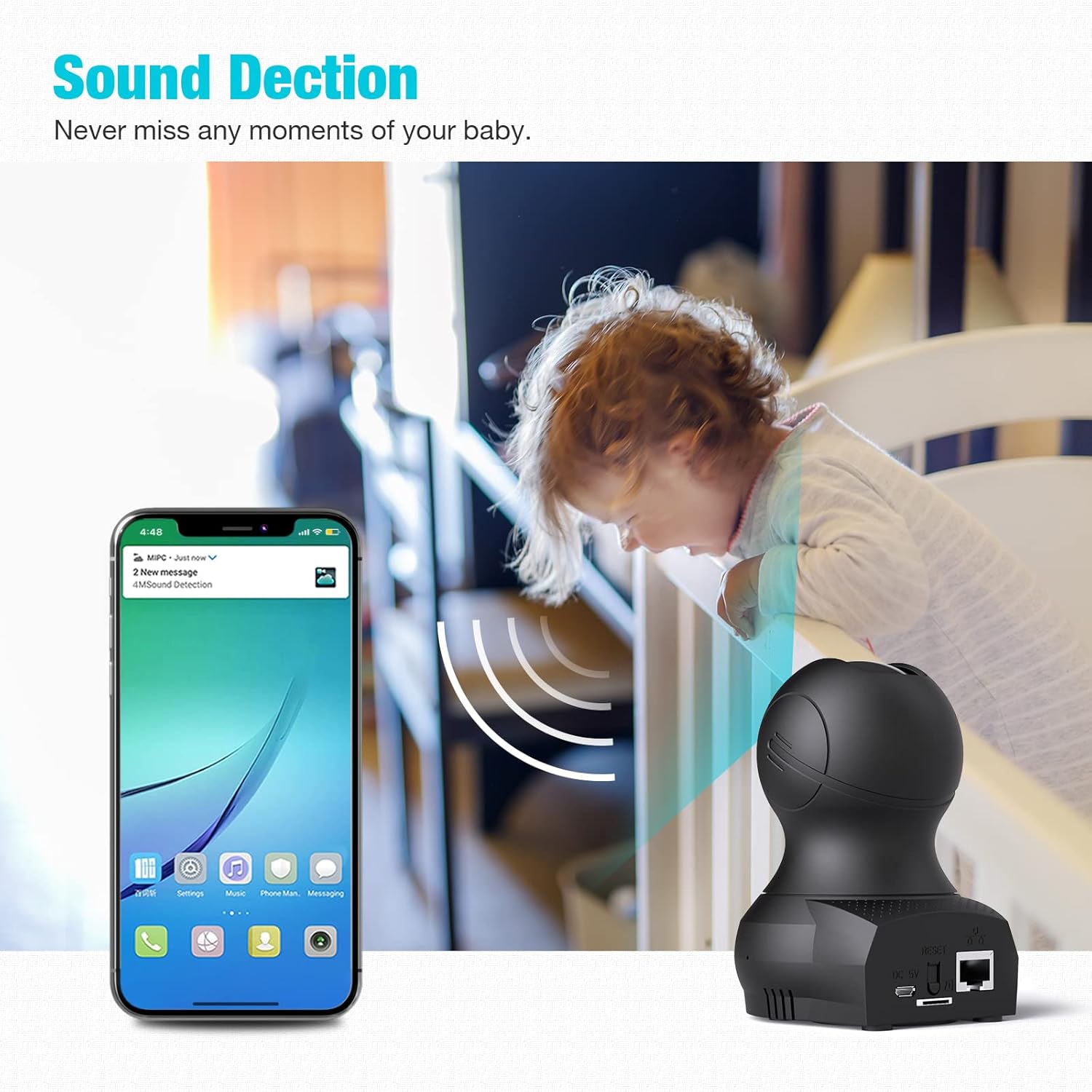 2K Indoor Pet Camera with Phone APP, Pack of 2 D224468