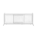 Freestanding Wood Adjustable Pet Gate White Z6680