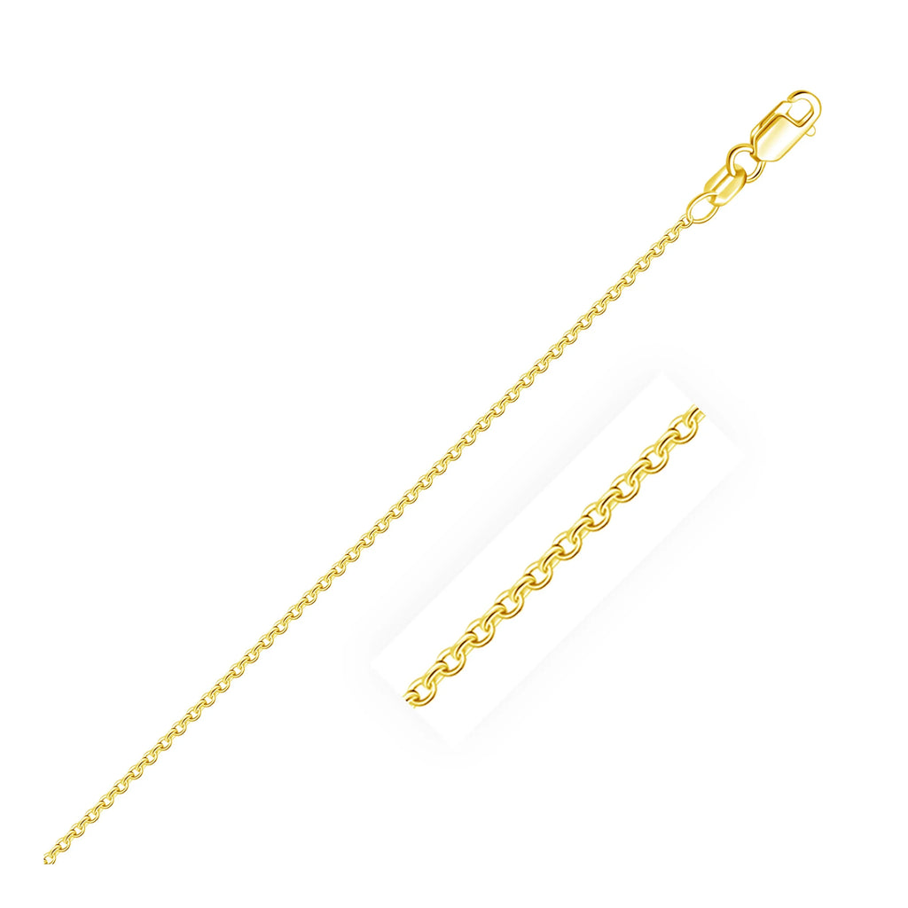14k Yellow Gold Cable Link Chain 1.5mm R1829