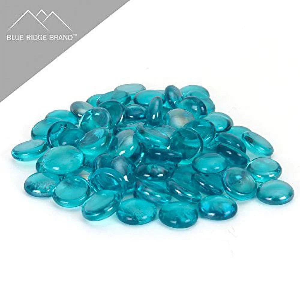 Aqua Blue Reflective Fire Glass Beads 3/4" T8565