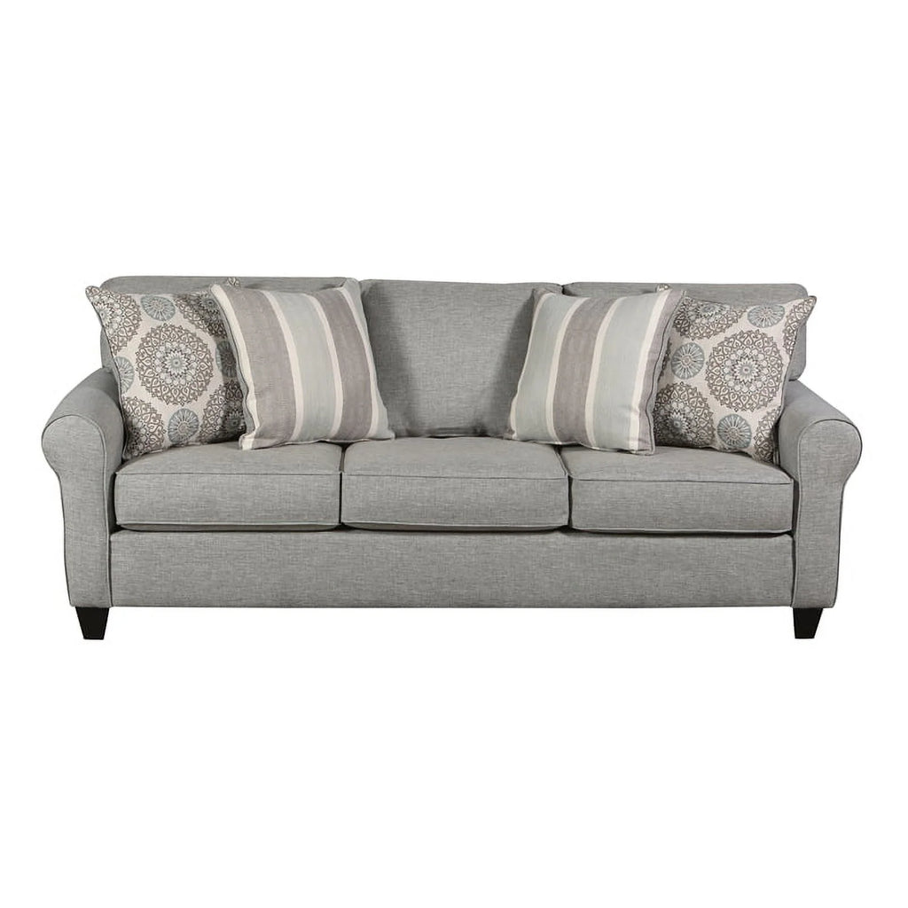 Gray Sofa with Accent Pillows G291