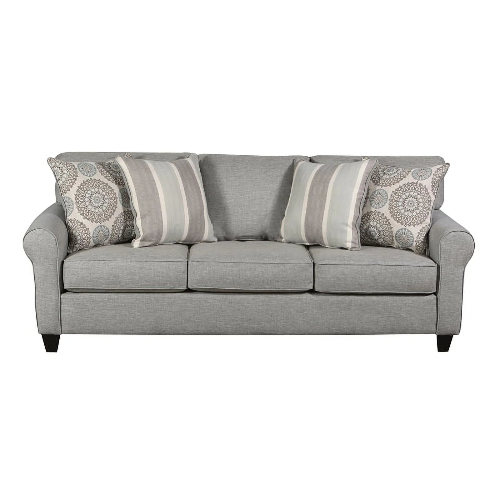 Gray Sofa with Accent Pillows G291