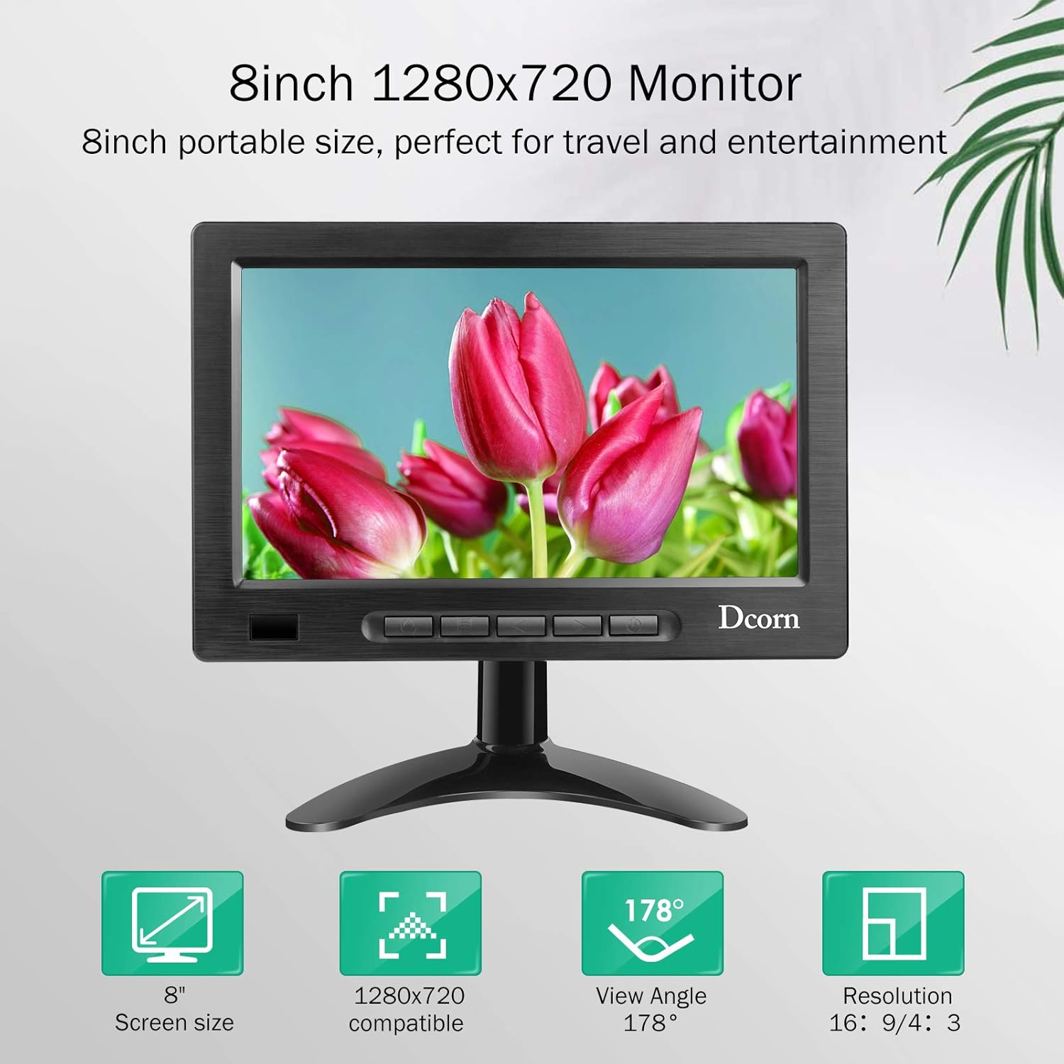 8 Inch IPS Metal Housing HDMI Monitor with Wall Bracket, Pack of 2 V152