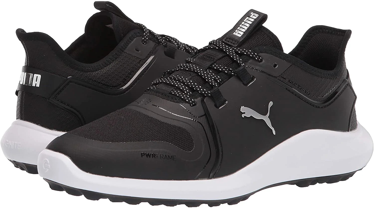 Puma Black Silver White Golf Shoe D90799