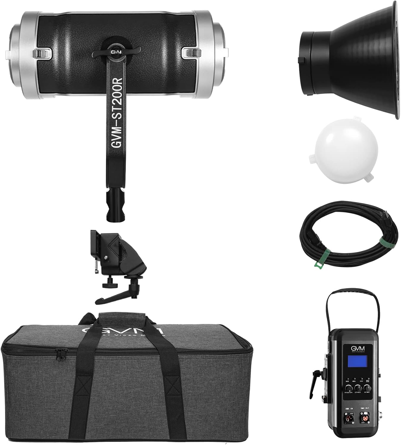Dual Head Video Light 200W Bi-Color Continuous Lighting with Bowens, V-Mount, DMX, RGB, CRI97, 2700-7500K F1307