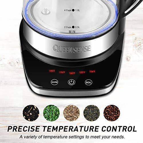 1500W 1.8 Quarts Electric Kettle with Borosilicate G913383