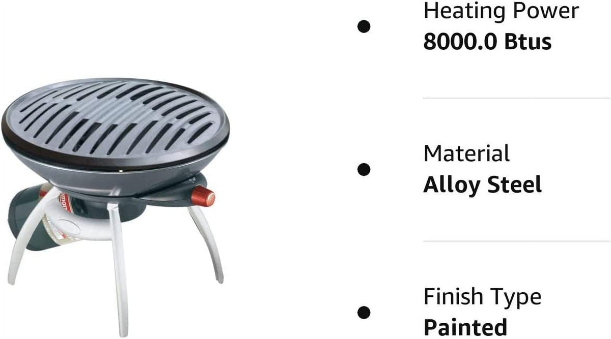 Propane Grill, Detachable Legs, 8,000 BTU, 122 Sq In X5011