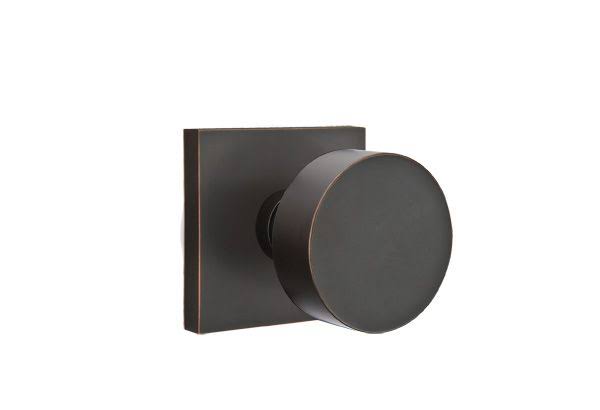 Polished Nickel Round Knob Dummy Pair Square Rosette P5835