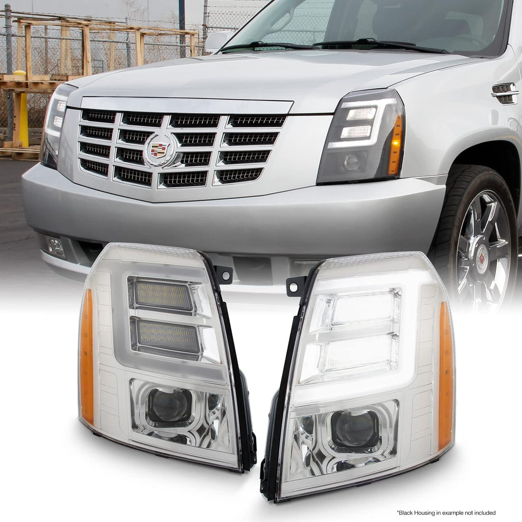 Black Smoked LED Projector Headlight C720