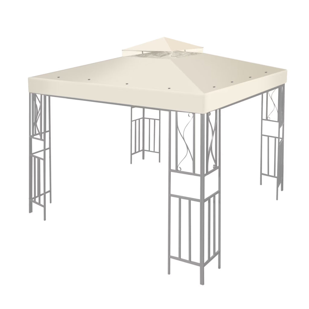 10 x 10 Feet Gazebo Canopy Top Replacement Cover with Plain Edge Polyester Y9739