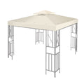 10 x 10 Feet Gazebo Canopy Top Replacement Cover with Plain Edge Polyester Y9739