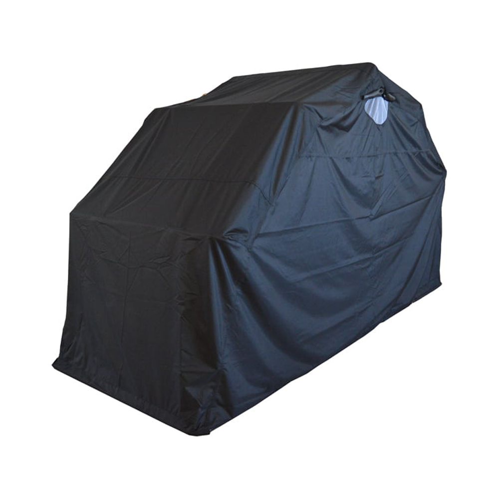 Black Motorcycle Cover Storage Shed A9959