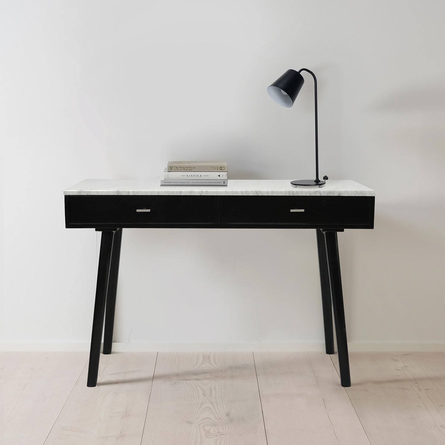 Black Marble White Writing Desk V277