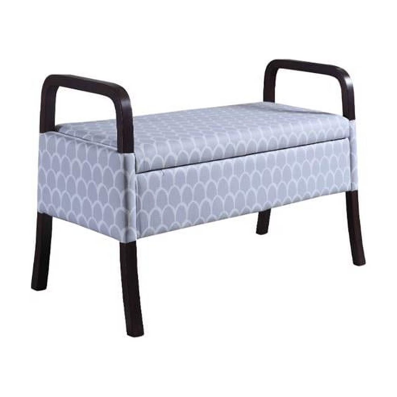 Sky Blue Wooden Arm Storage Bench P928