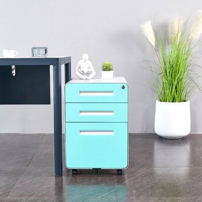 3 Drawer Mobile Pedestal Gray N267583
