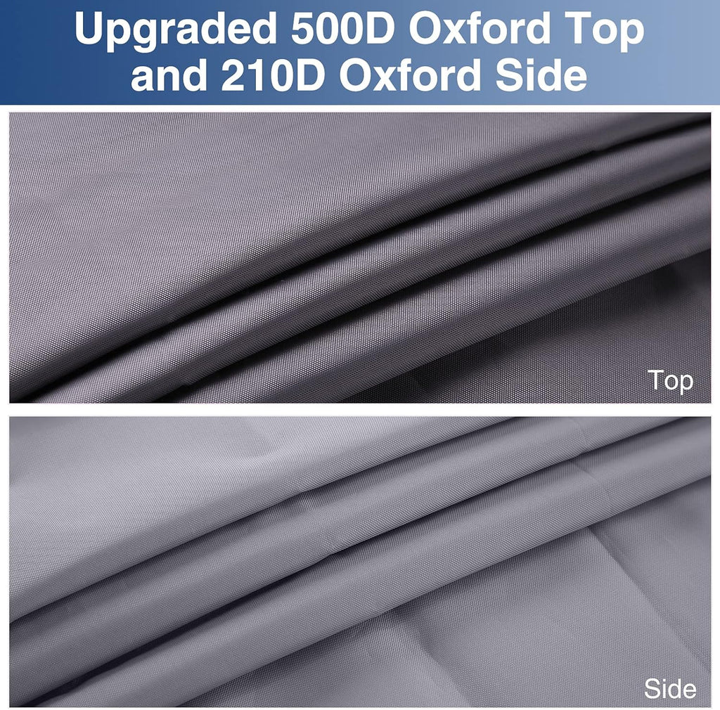 Upgraded Waterproof 500D Travel Trailer Cover with 4 Tire Covers, Tongue Jack Cover O242541